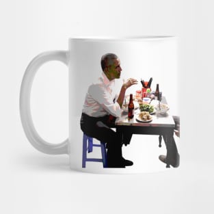 Obama with Anthony Bourdain Mug